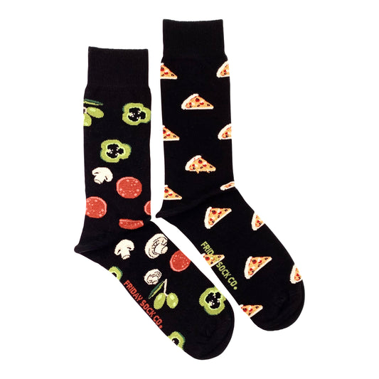 Men's Black Pizza Socks (V2)