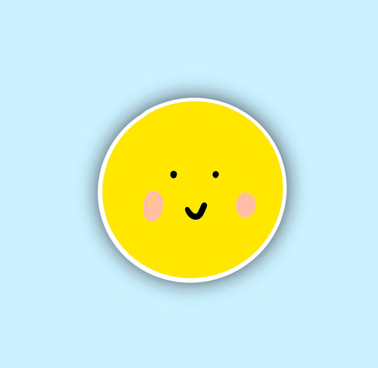 Rosy Cheek Smiley Vinyl Sticker