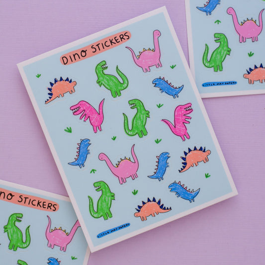 Dino Sticker Sheet (2 per pack)