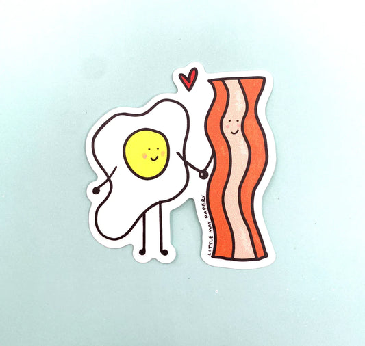 Clear Bacon + Eggs Vinyl Sticker