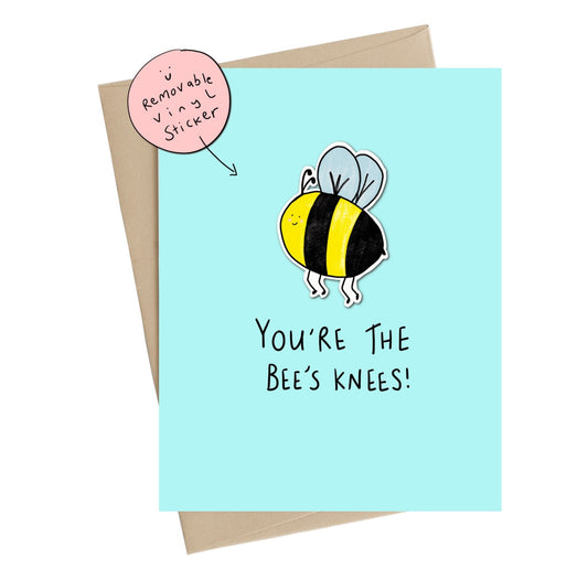 Bees Knees Vinyl Sticker Card