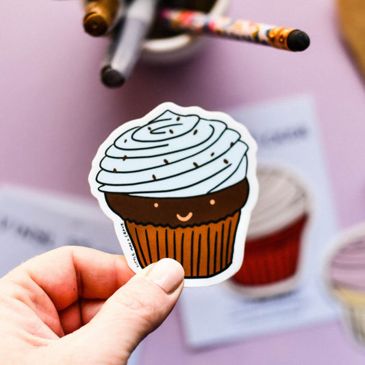 Crave Chocolate Cupcake Vinyl Sticker