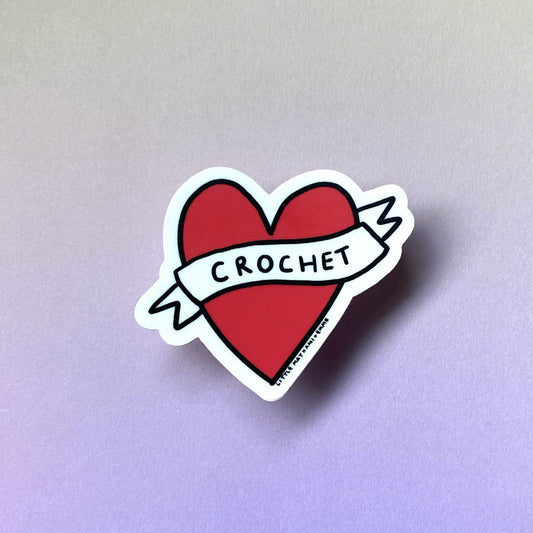 Love Crochet Vinyl Sticker