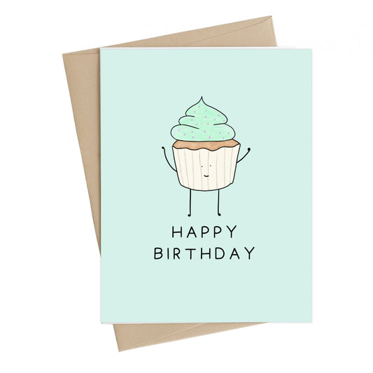Mint Birthday Cupcake