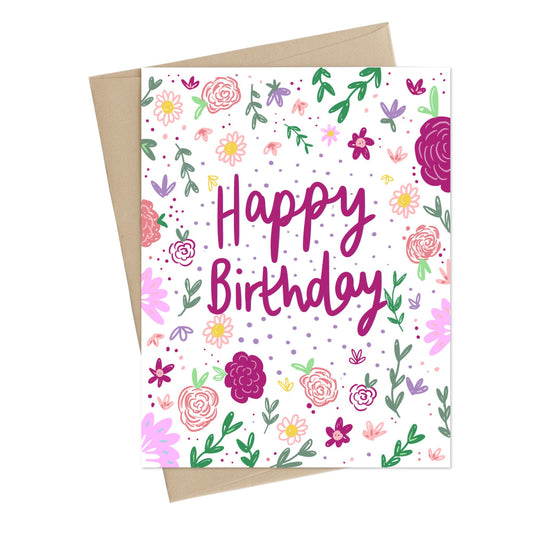Spring Flowers Happy Birthday