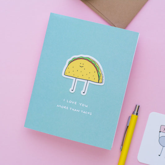 More Than Tacos Vinyl Sticker Greeting Card