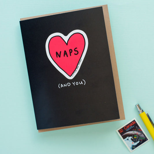 I Love Naps + You Vinyl Sticker Greeting Card