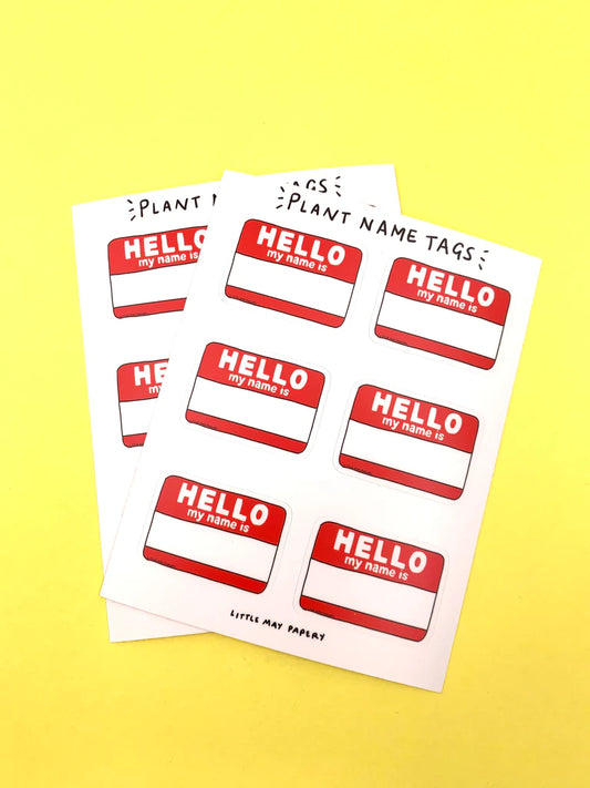 Plant Name Tag Sticker Sheet (2 per pack)