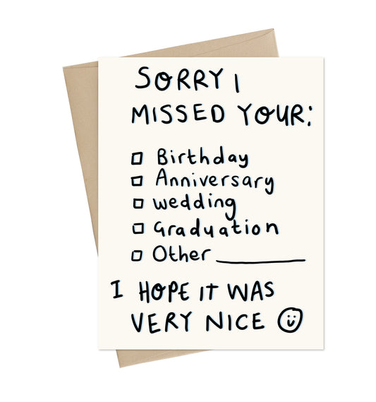 Sorry I missed...