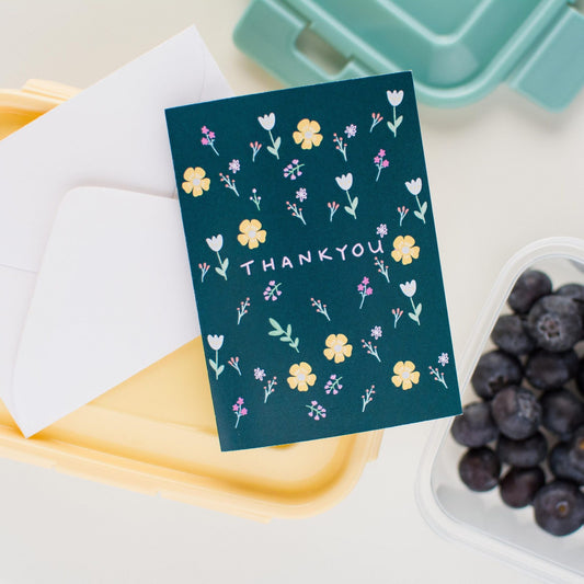 Floral Thanks Mini Card