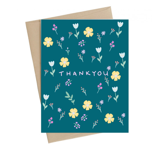 Turquoise Flower Thank you