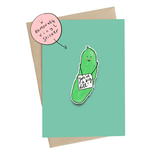 Big Dill Vinyl Sticker Card