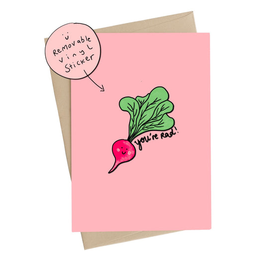 You're Rad Vinyl Sticker Card